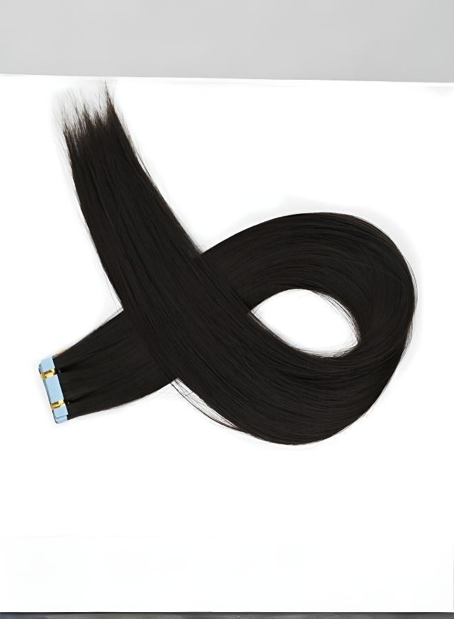 10-Piece Long Straight Natural Hair Extension Wig Set Black ，Braided hairpiece set，60cm - Image 2